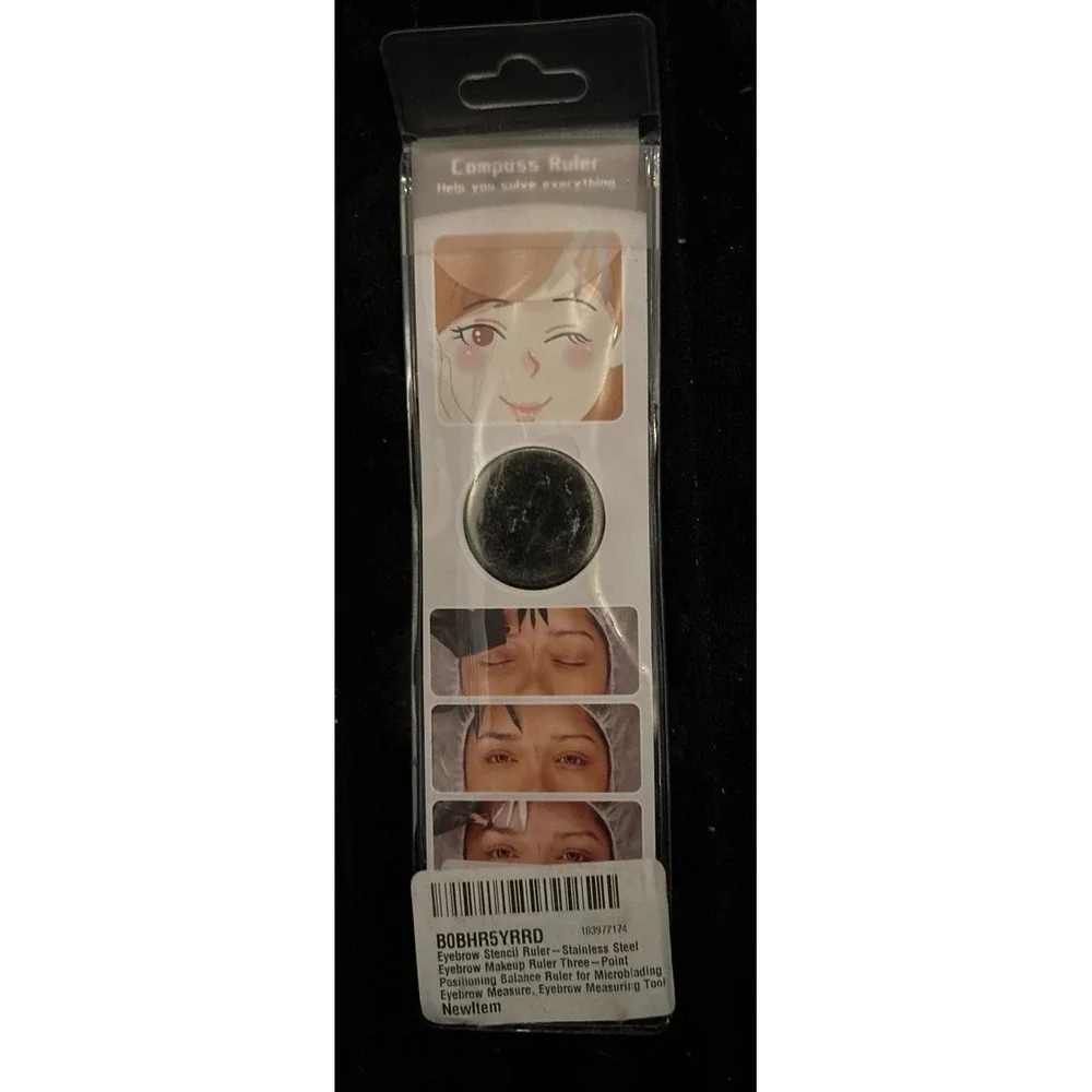 NEW Stainless Steel Compass Ruler‎ for Microblading Eyebrow Positioning
